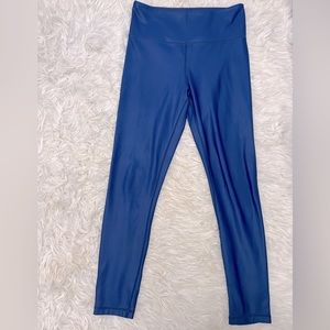 Zyia Active‎ Blue Metallic Light n Tight Size 6-8 Leggings
